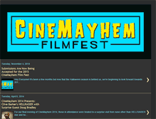 Tablet Screenshot of cinemayhemfilmfest.com